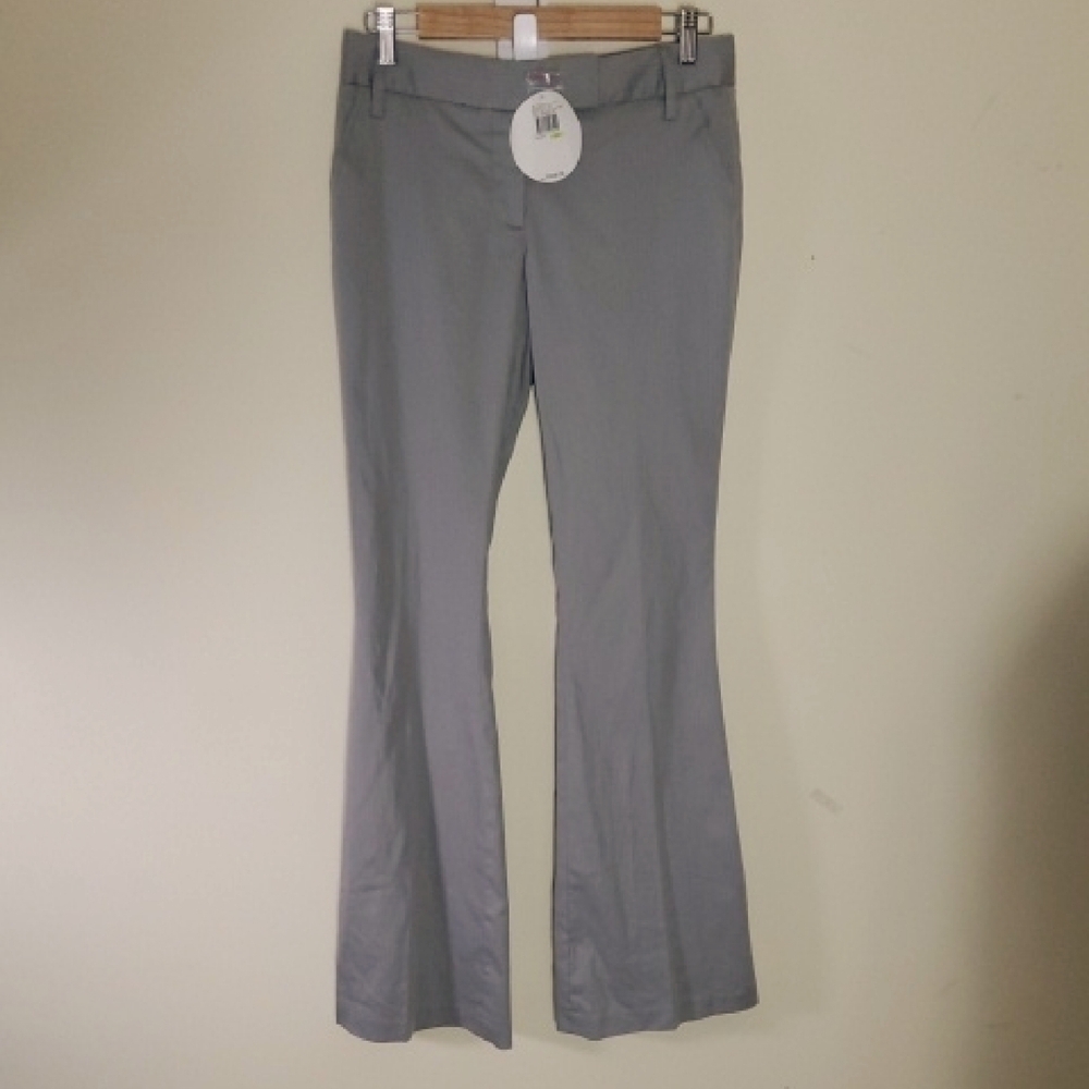 BCBGeneration Cement Pinstripe Flare Pants Size 4